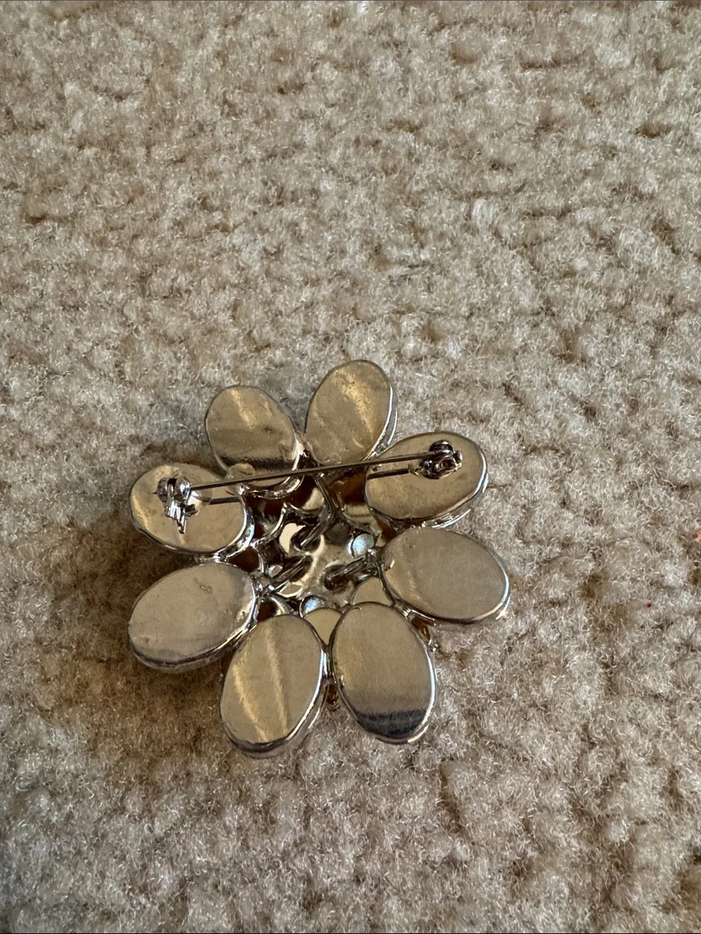 Yellow Floral Crystal Accent Brooch